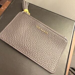 NWT Ted Baker Charcoal Textured Card Case/Wallet